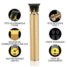 Load image into Gallery viewer, Tondeuse à cheveux professionnelle avec lumière d'invite à led