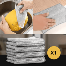 Charger l'image dans la galerie, Chiffons de nettoyage argenté double couche pour les taches tenaces