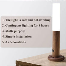 Charger l'image dans la galerie, Auto LED USB Magnetic Wood Wireless Night Light Corridors Porch Lights PIR Motion Sensor Wall Light Cabinet Lamp