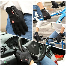 Load image into Gallery viewer, Waterproof and warm winter gloves for touch screen
