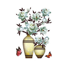 Charger l&#39;image dans la galerie, Autocollant vase à fleurs imperméable en 3D
