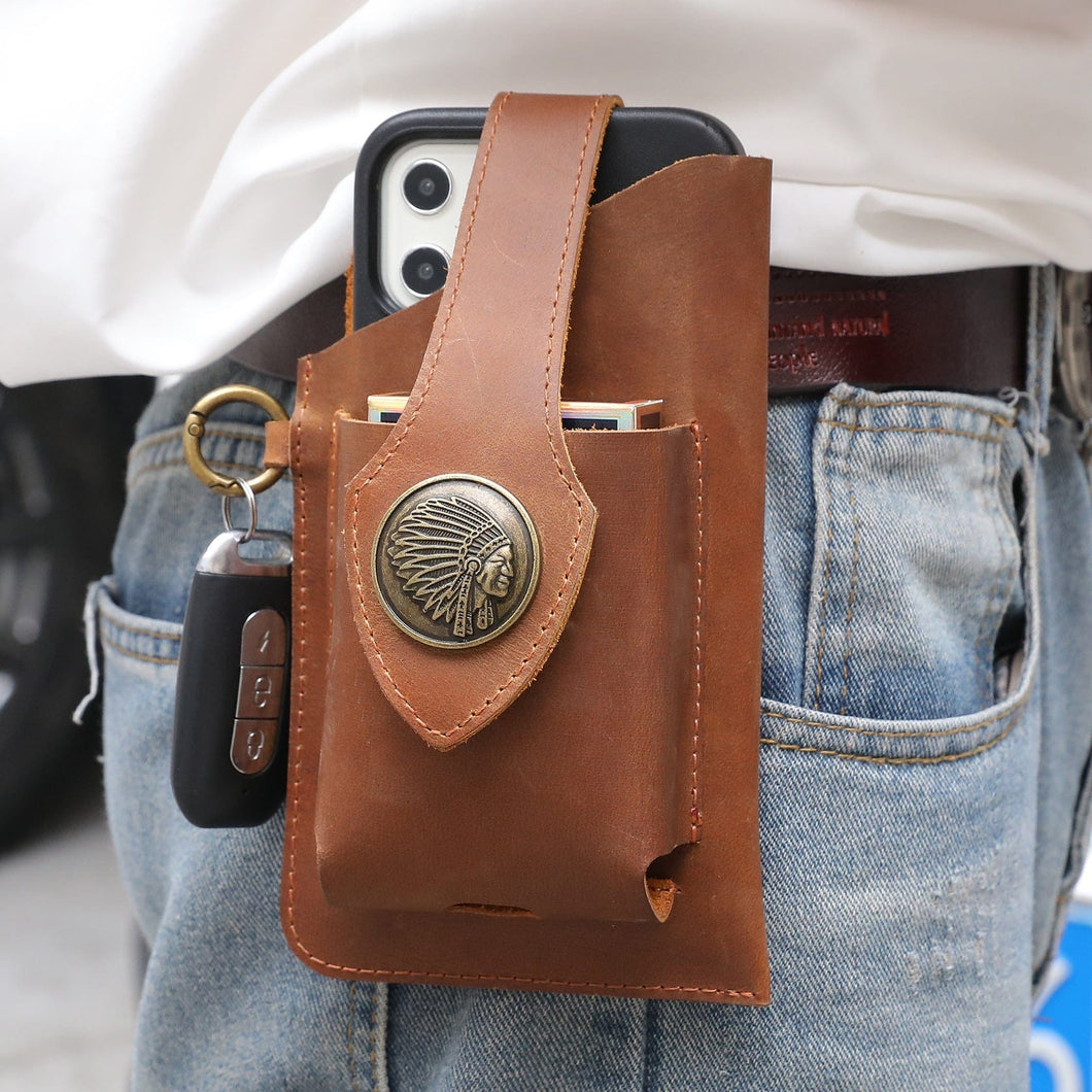 Multifunctional Leather Mobile Phone Bag 